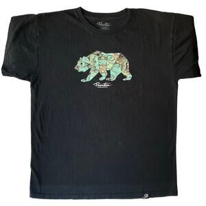 Primitive Women Short Sleeve T-shirt Size L, Black, Worldwide Bear